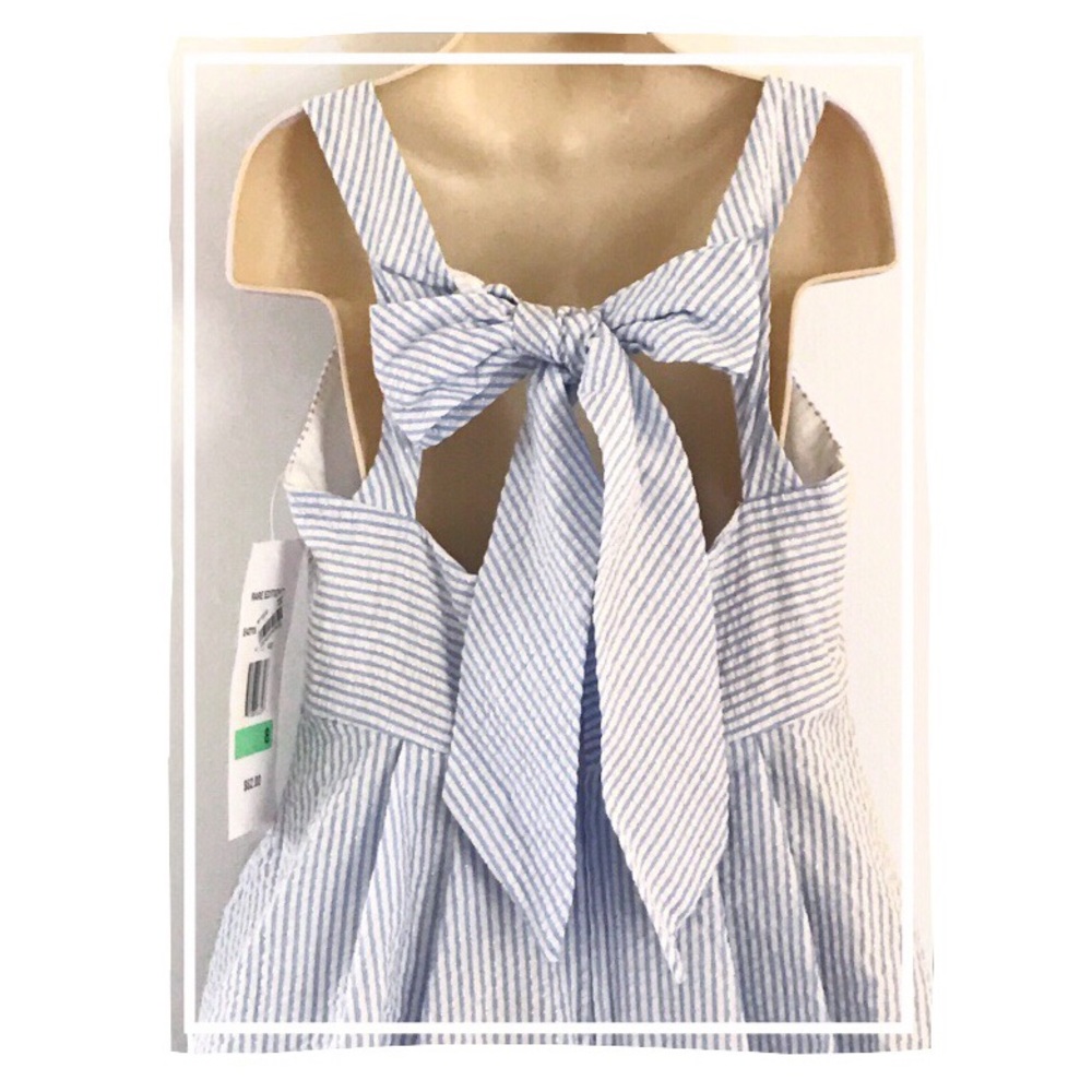 Rare Editions Bow Back Spring Dress (Size 8)